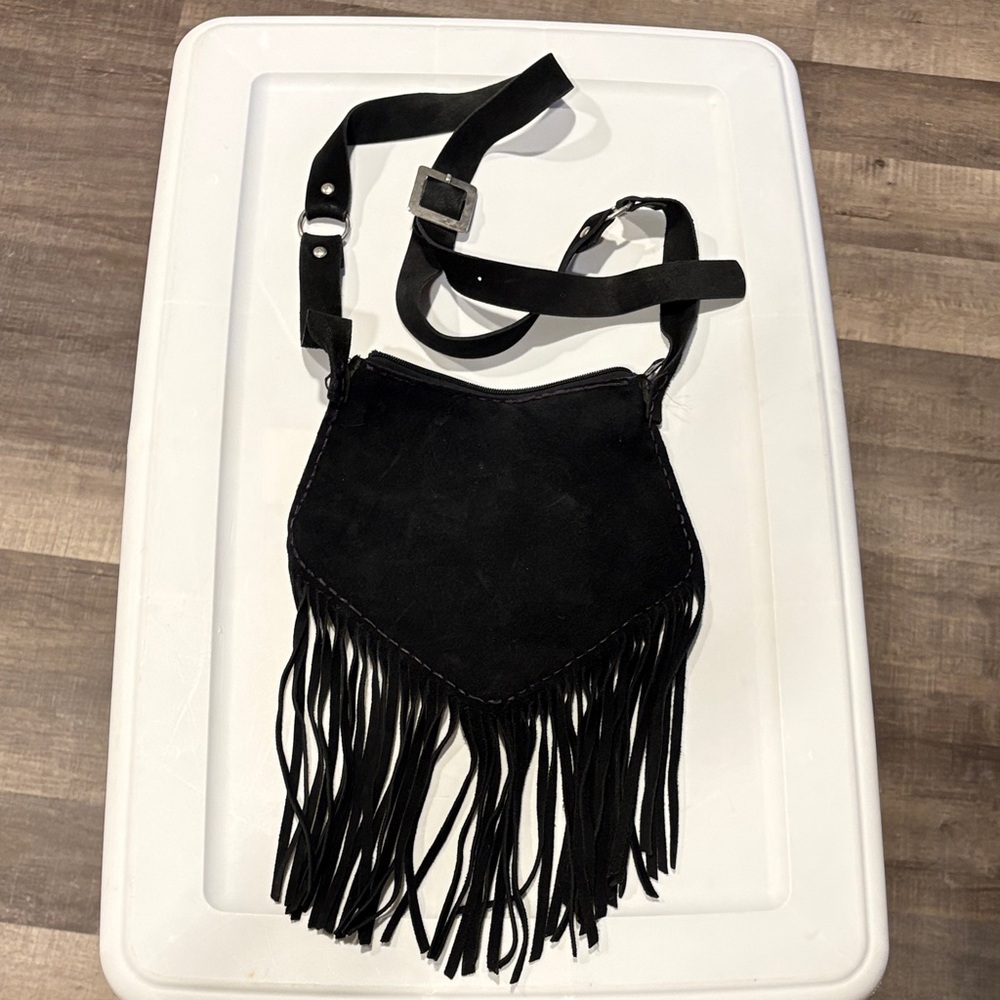 Vintage Suede Fringe Purse - Picture 2 of 3